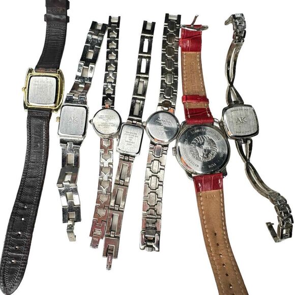 Lot of 6 Anne Klein (II) Watches Leather Bands Analog Quartz Good to EUC - Picture 6 of 11